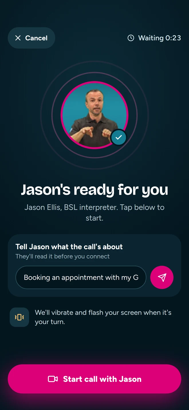 App: Jason's ready for you