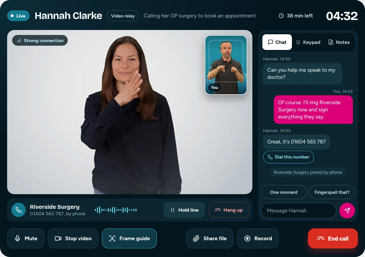 Console: live call with Hannah and Riverside Surgery